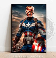 Donald Trump | Captain America Wall Art Print