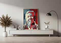 Double Down | Trump Middle Finger Pop Art Wall Print - Print
