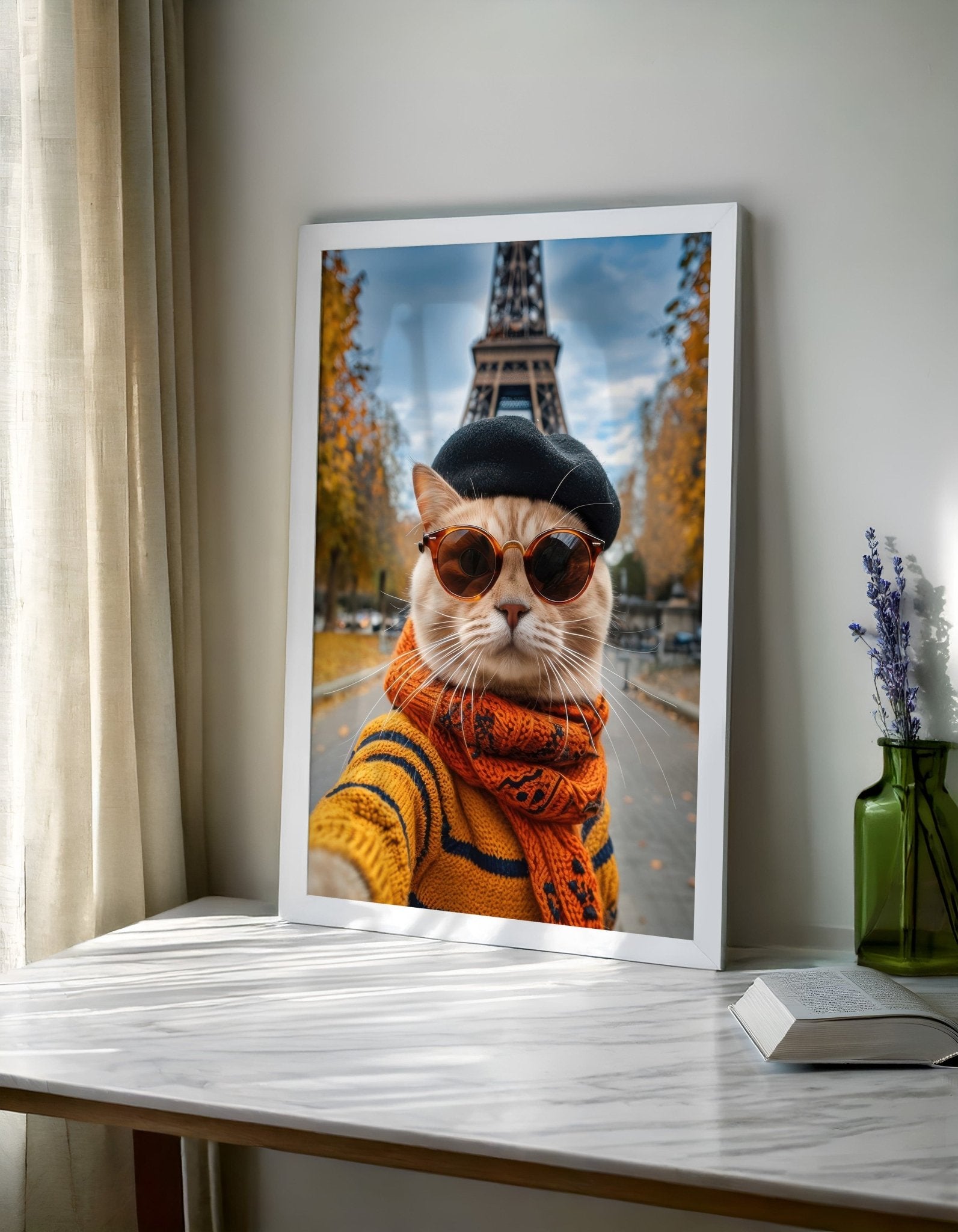 cat-paris-wall-art-animal-print-selfie
