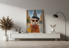 quirky-cat-wall-art-animal-paris-fashion-poster