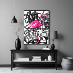 Flamingo Drip | Graffiti Spray Wall Art Print - Print