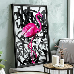 Flamingo Drip | Graffiti Spray Wall Art Print - Print