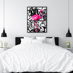 Flamingo Drip | Graffiti Spray Wall Art Print - Print