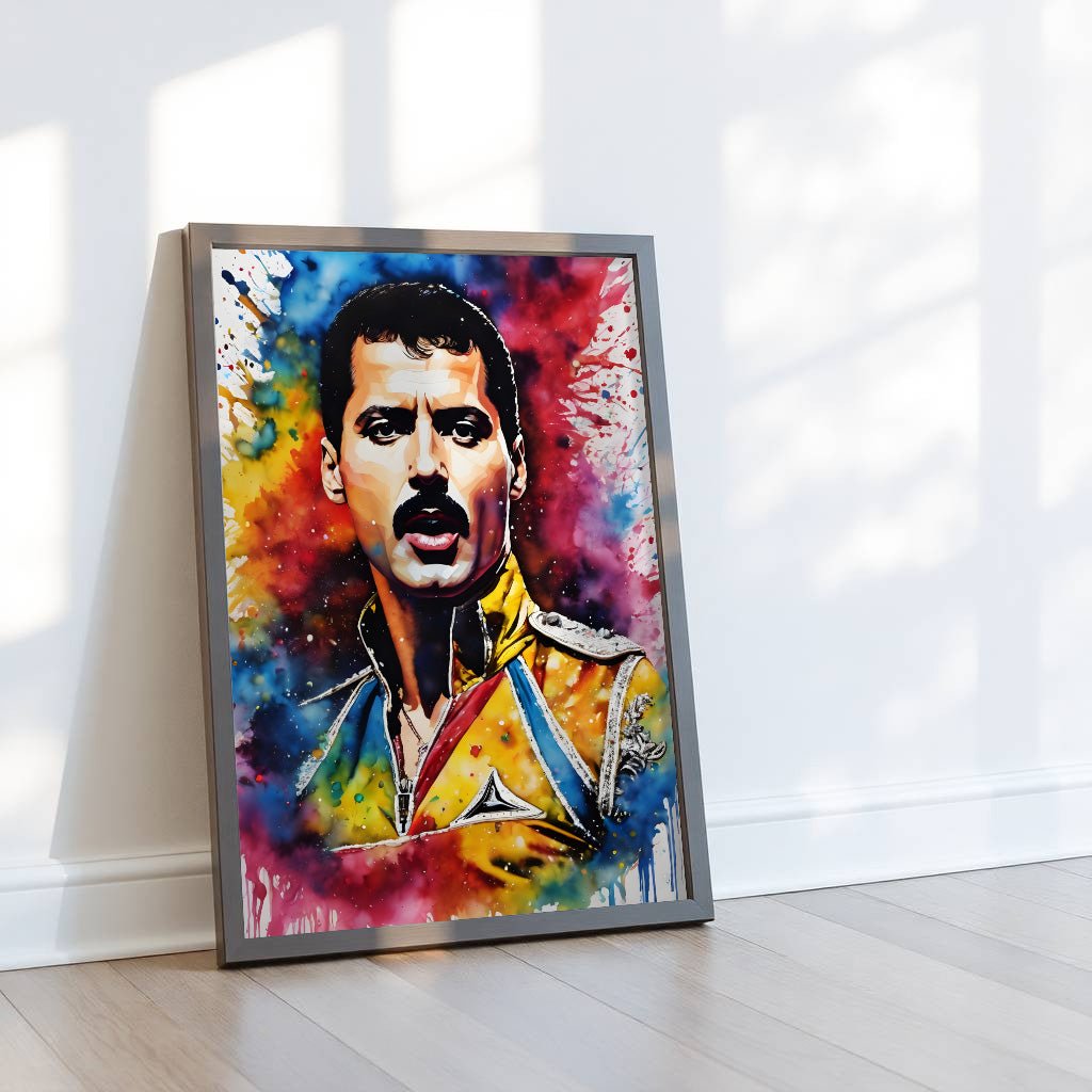 freddie-mercury-wall-art-colourful-queen-poster