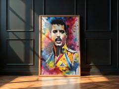 vibrant-freddie-mercury-wall-art-queen-band-print