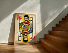 freddie-mercury-wall-decor-playing-card-art-print