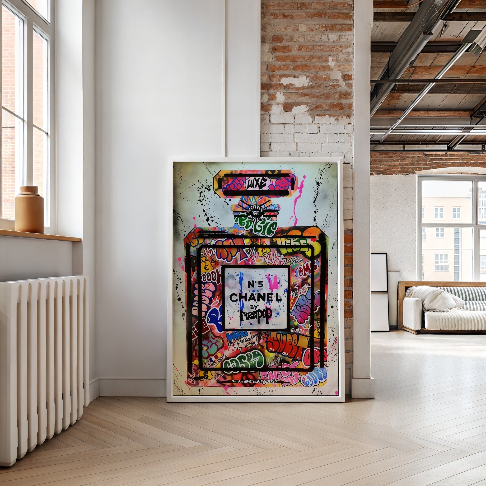chanel-no5-graffiti-style-wall-art-print