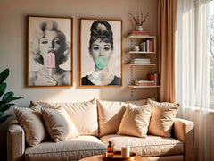 Hepburn X Marilyn | Iconic Hollywood Duo Wall Art 2-Print Bundle