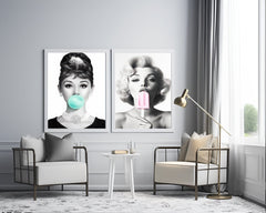 Hepburn X Marilyn | Iconic Hollywood Duo Wall Art 2-Print Bundle