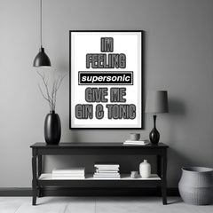 I'm Feeling Supersonic | Oasis Music Quote Wall Art Print