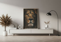 King’s Gaze | Lion Portrait Wall Art Print - Print