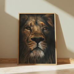 King’s Gaze | Lion Portrait Wall Art Print - Print
