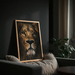 King’s Gaze | Lion Portrait Wall Art Print - Print