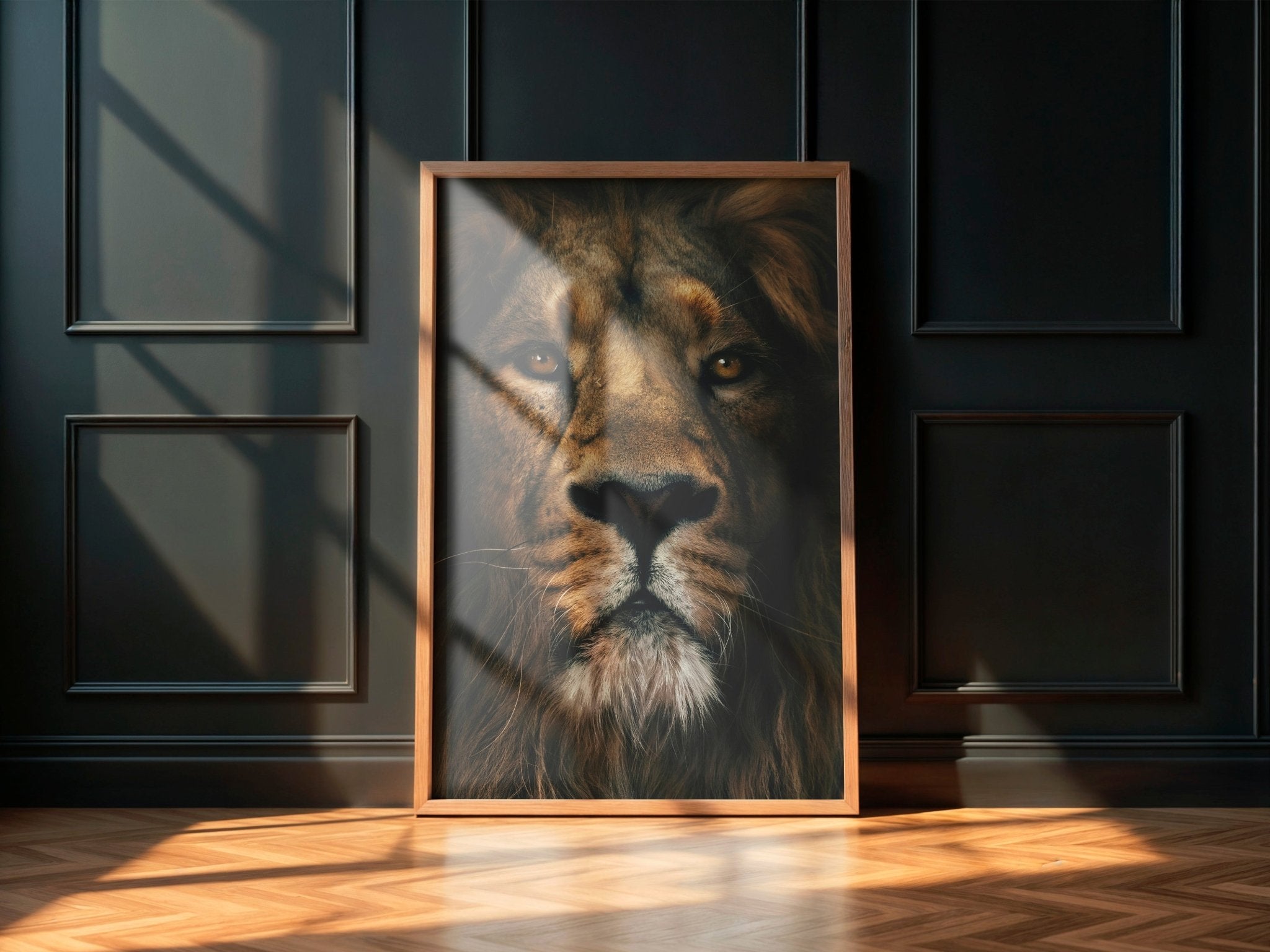 King’s Gaze | Lion Portrait Wall Art Print - Print