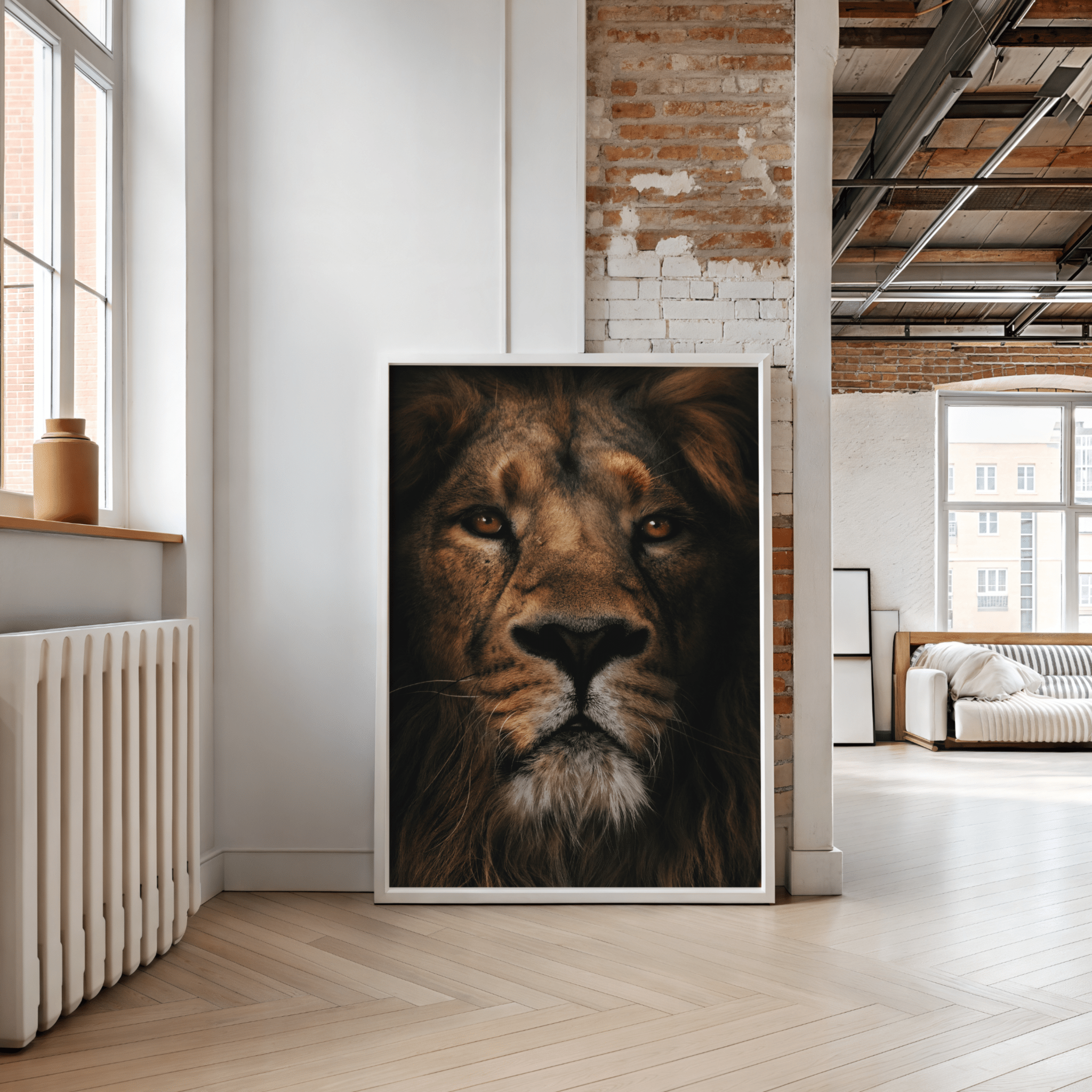King’s Gaze | Lion Portrait Wall Art Print - Print
