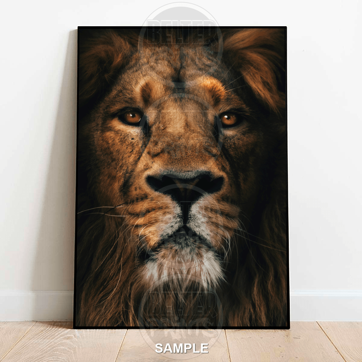 King’s Gaze | Lion Portrait Wall Art Print - A4 – 21x29cm (8x12’’) - Print