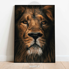 King’s Gaze | Lion Portrait Wall Art Print - A4 – 21x29cm (8x12’’) - Print