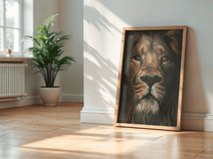 King’s Gaze | Lion Portrait Wall Art Print - Print