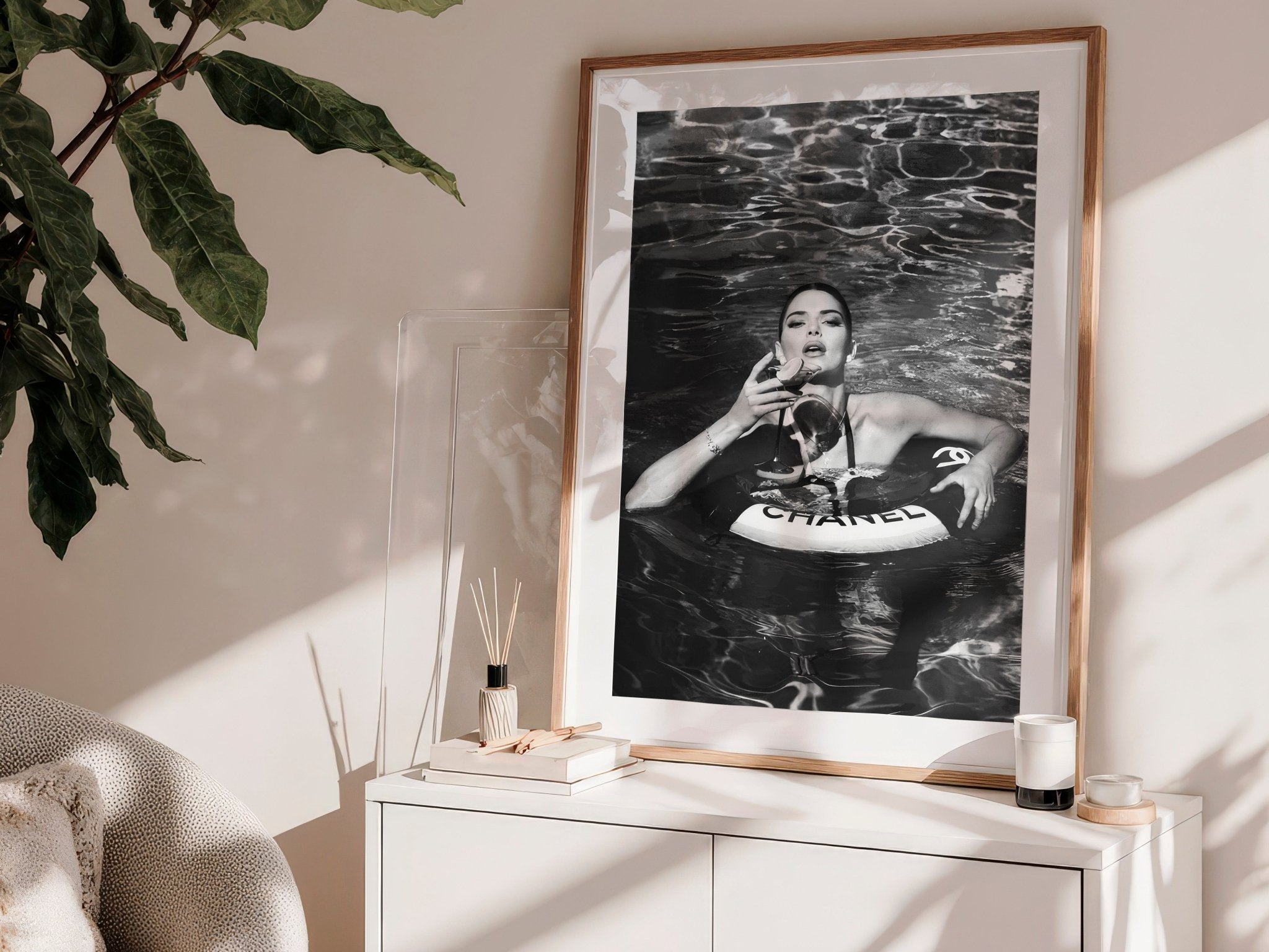 Kylie Jenner Chanel | Bold Pool Fashion Wall Art Print - Print