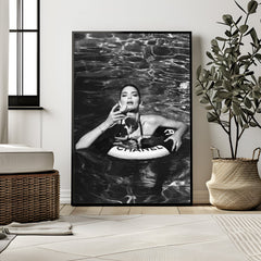 Kylie Jenner Chanel | Bold Pool Fashion Wall Art Print - Print