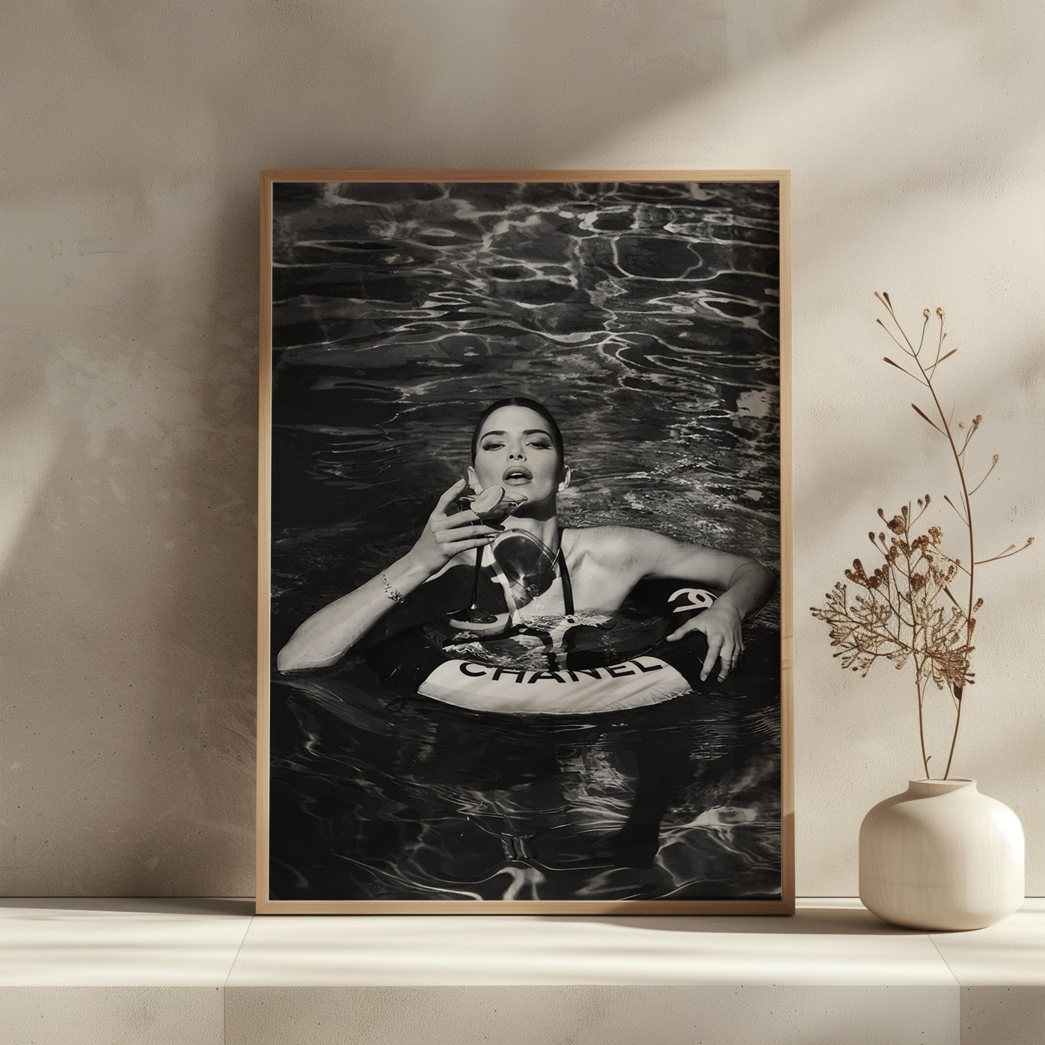 Kylie Jenner Chanel | Bold Pool Fashion Wall Art Print - Print