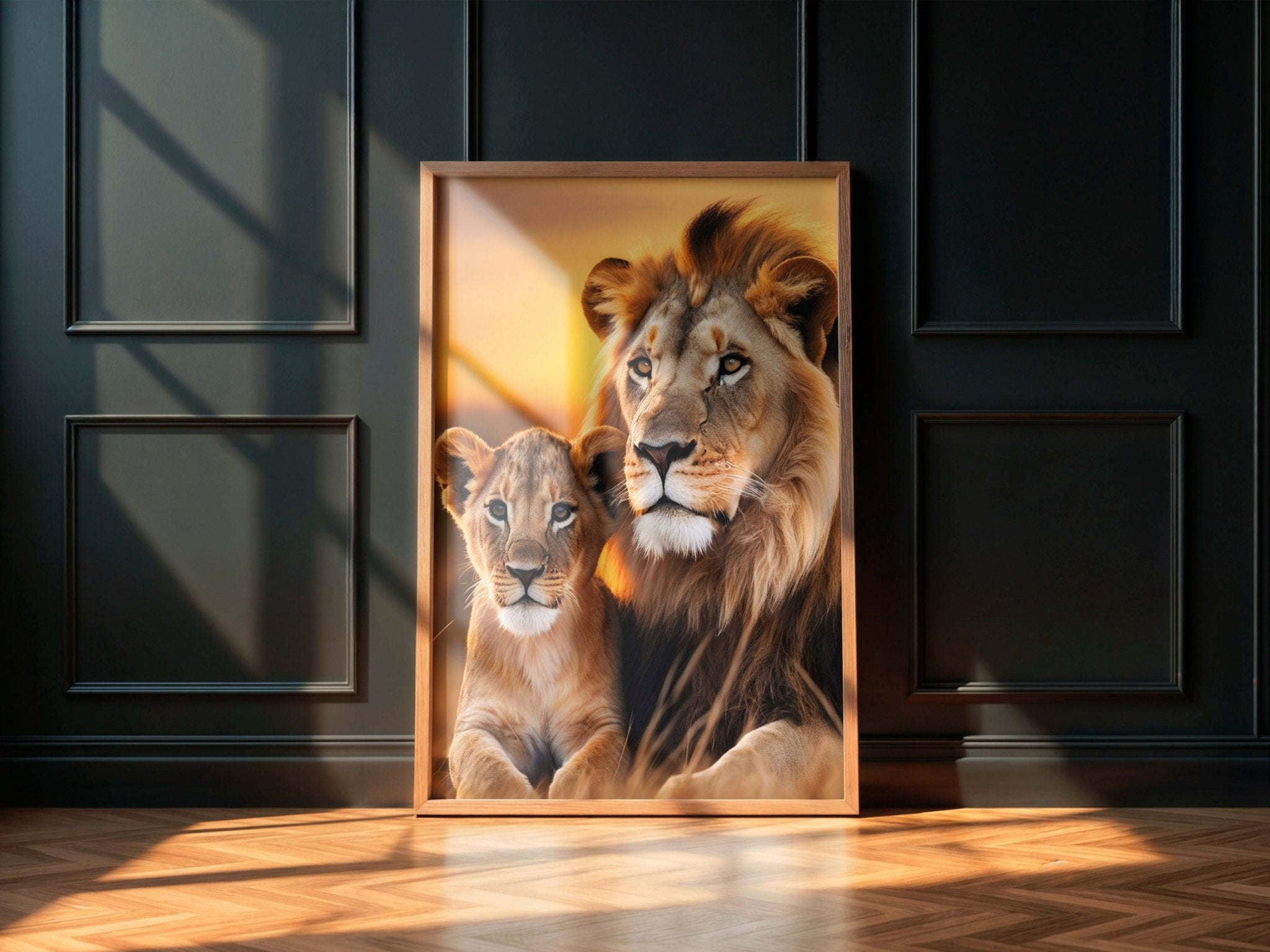 Legacy Bond | Lion & Cub Wall Art Print - Print