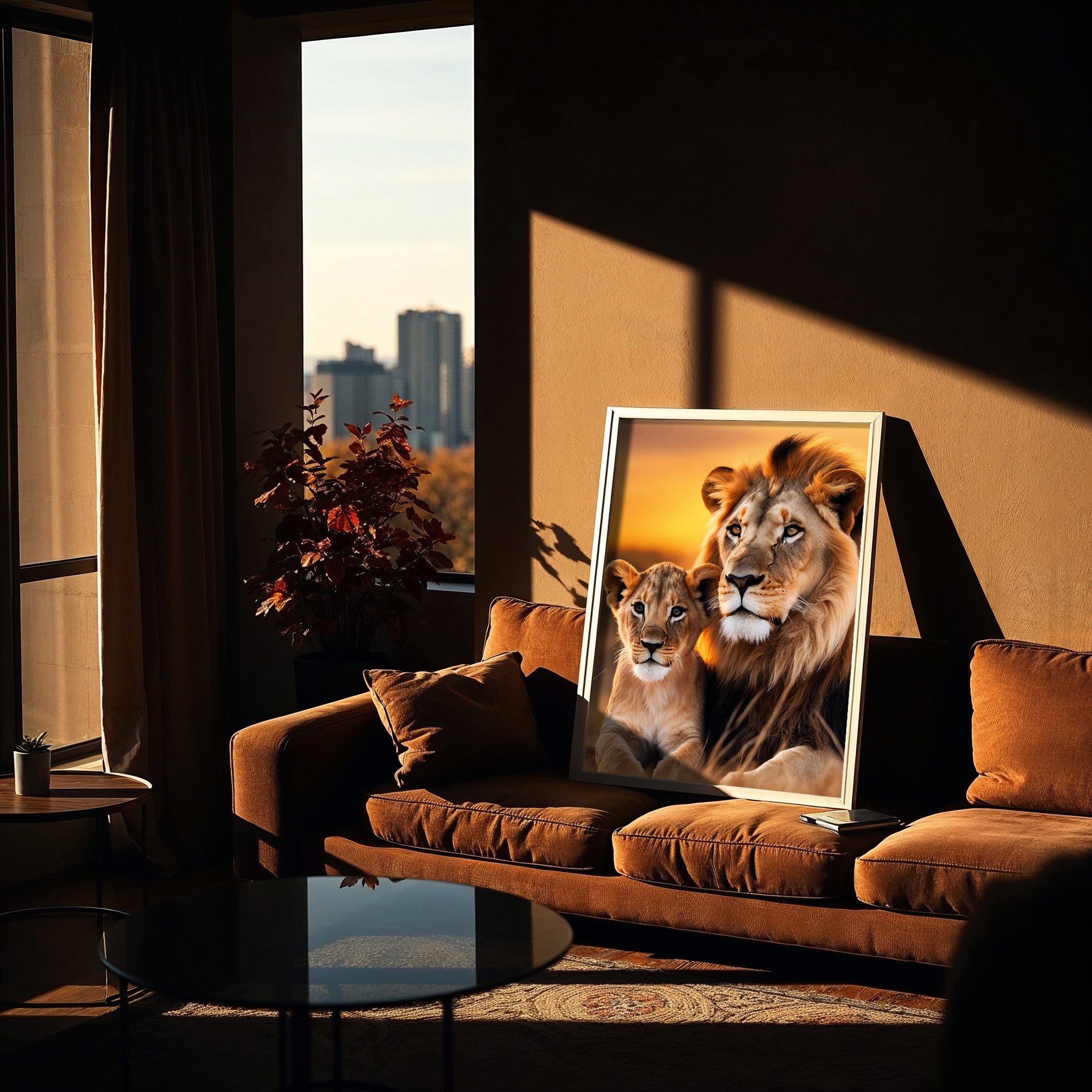 Legacy Bond | Lion & Cub Wall Art Print - Print