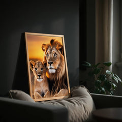 Legacy Bond | Lion & Cub Wall Art Print - Print
