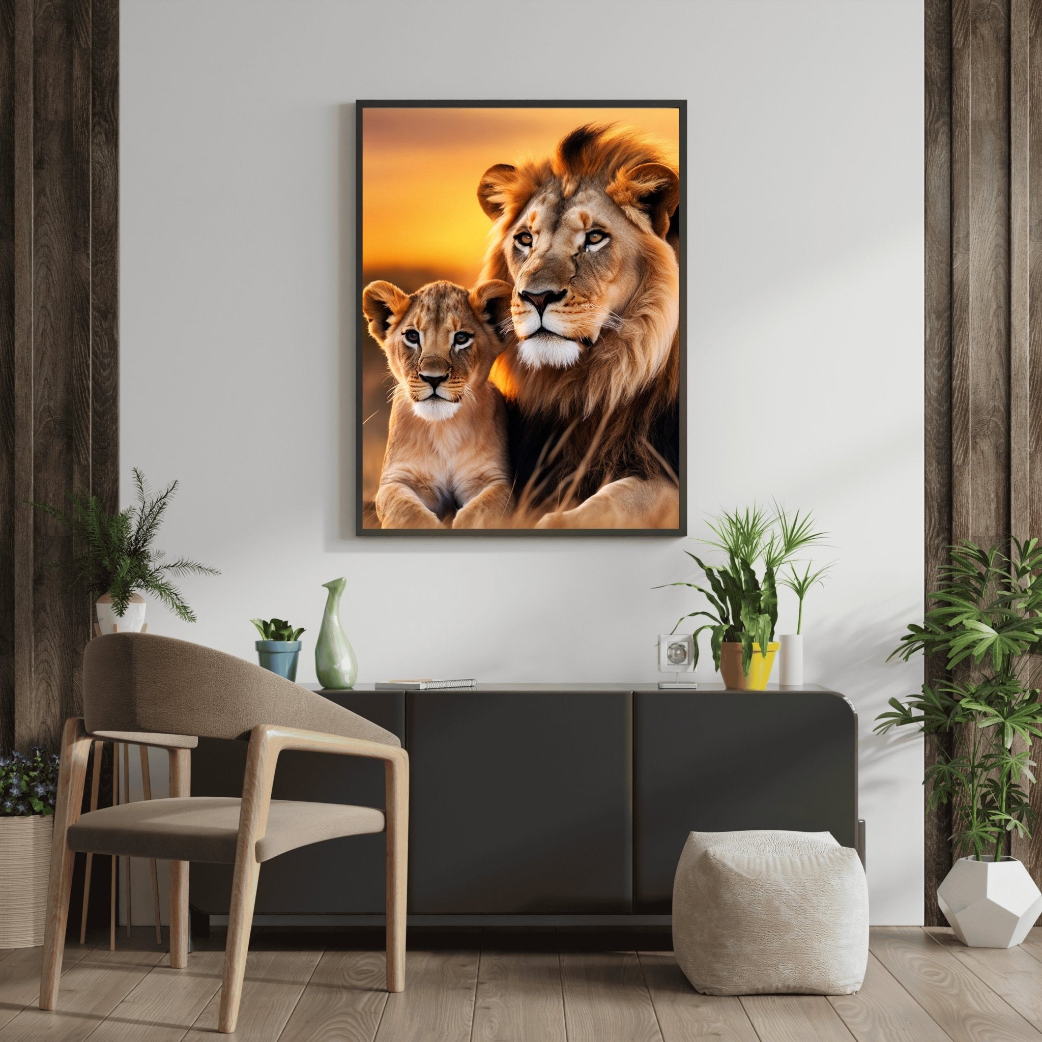 Legacy Bond | Lion & Cub Wall Art Print - Print