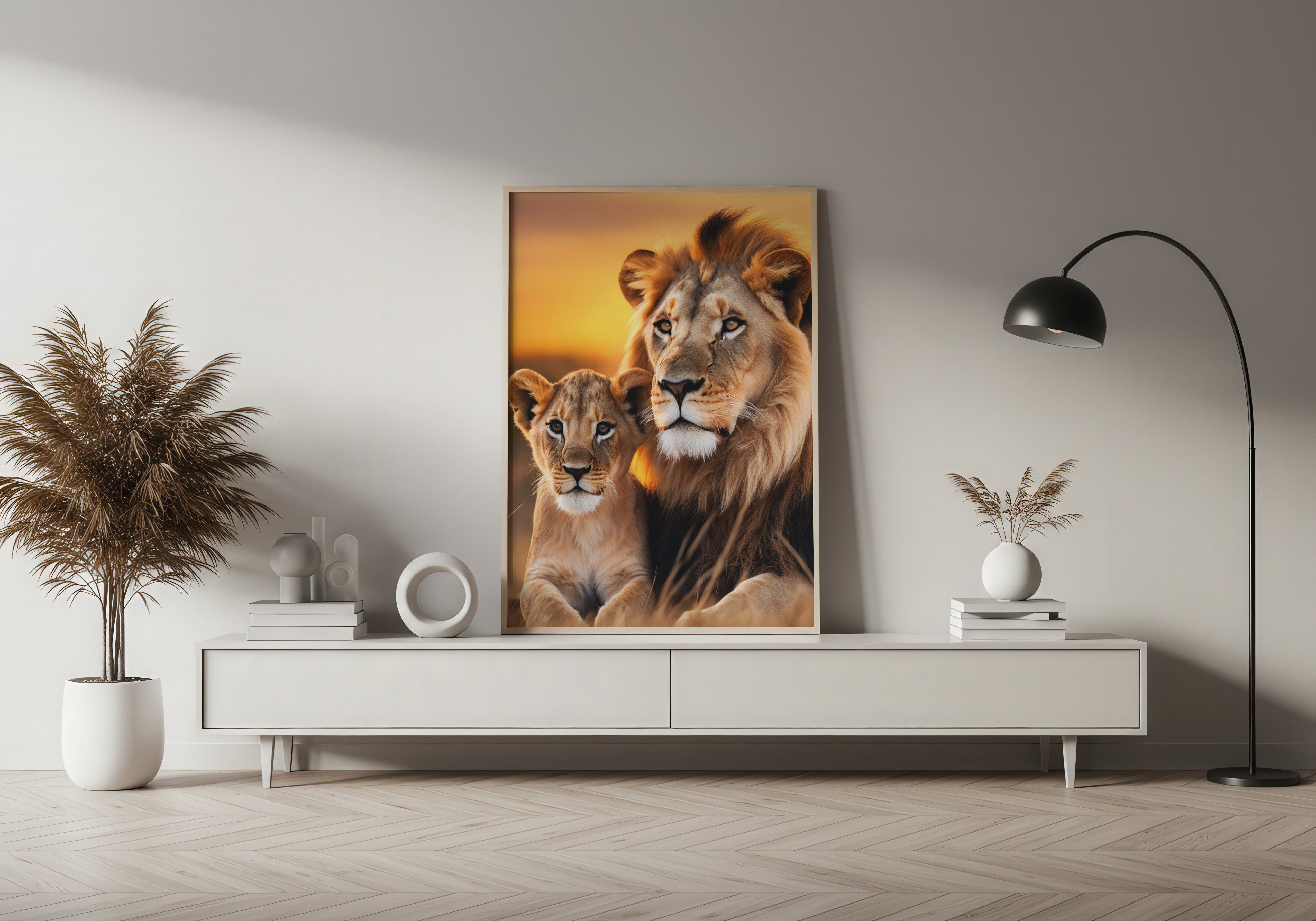 Legacy Bond | Lion & Cub Wall Art Print - Print