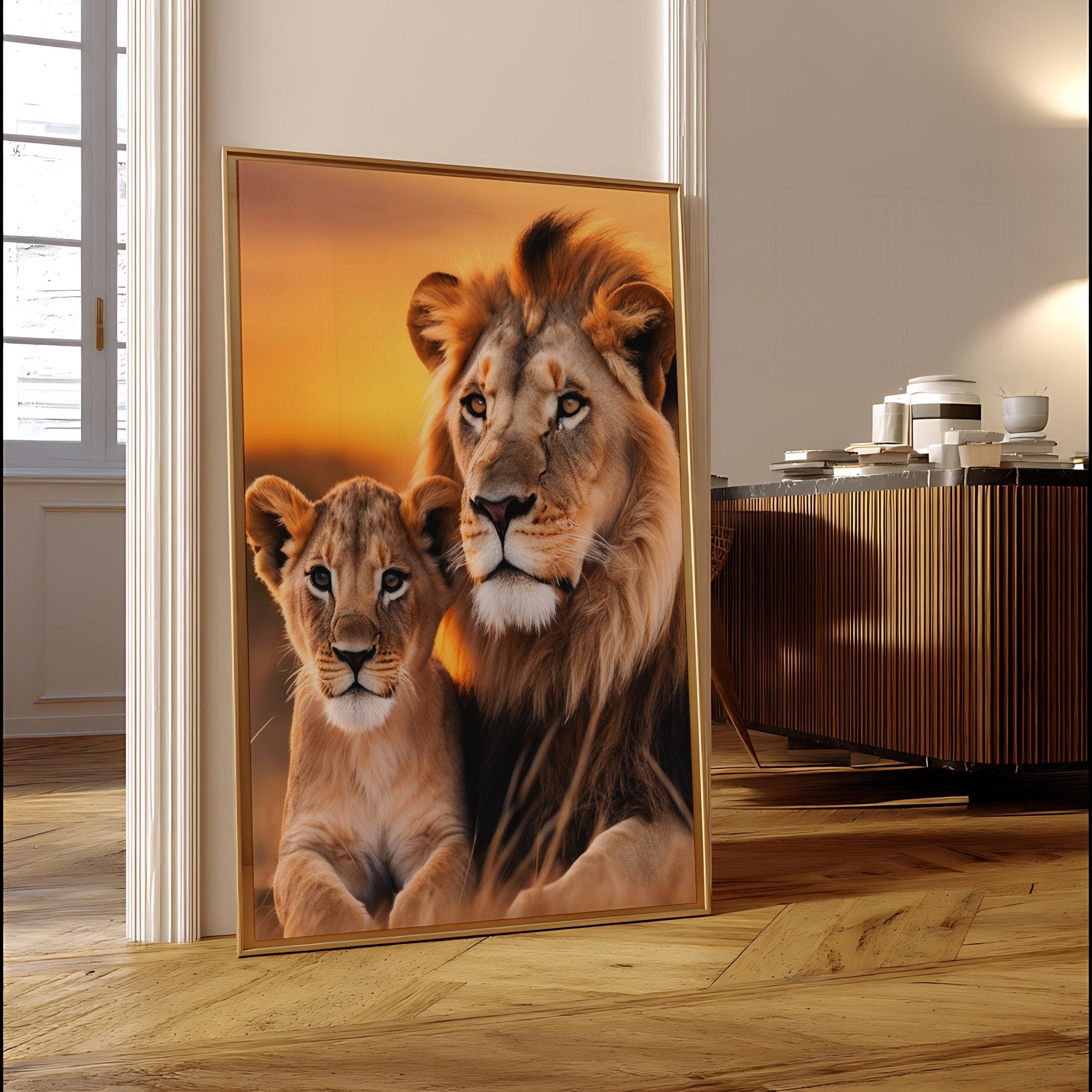 Legacy Bond | Lion & Cub Wall Art Print - Print