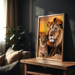 Legacy Bond | Lion & Cub Wall Art Print - Print