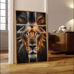 lion-portrait-cross-wall-art-belter-prints
