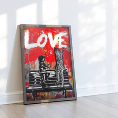 love-on-the-wall-street-art-poster-framed