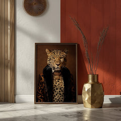Majestic Feline | Leopard in Luxury Gown Wall Art Print