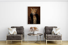 Majestic Feline | Leopard in Luxury Gown Wall Art Print