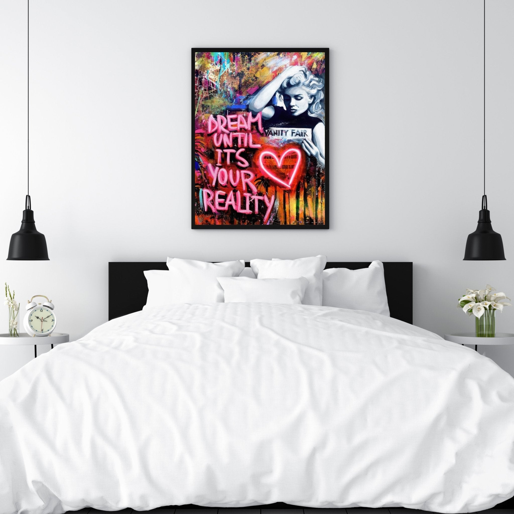 Marilyn Monroe Graffiti Pop Art | Bold Dream To Reality Print - Print