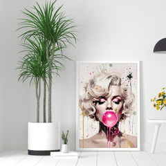 marilyn-monroe-bubblegum-dripping-paint