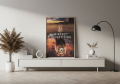 Mindset Is Everything | Lion Motivational Wall Art Print - Print