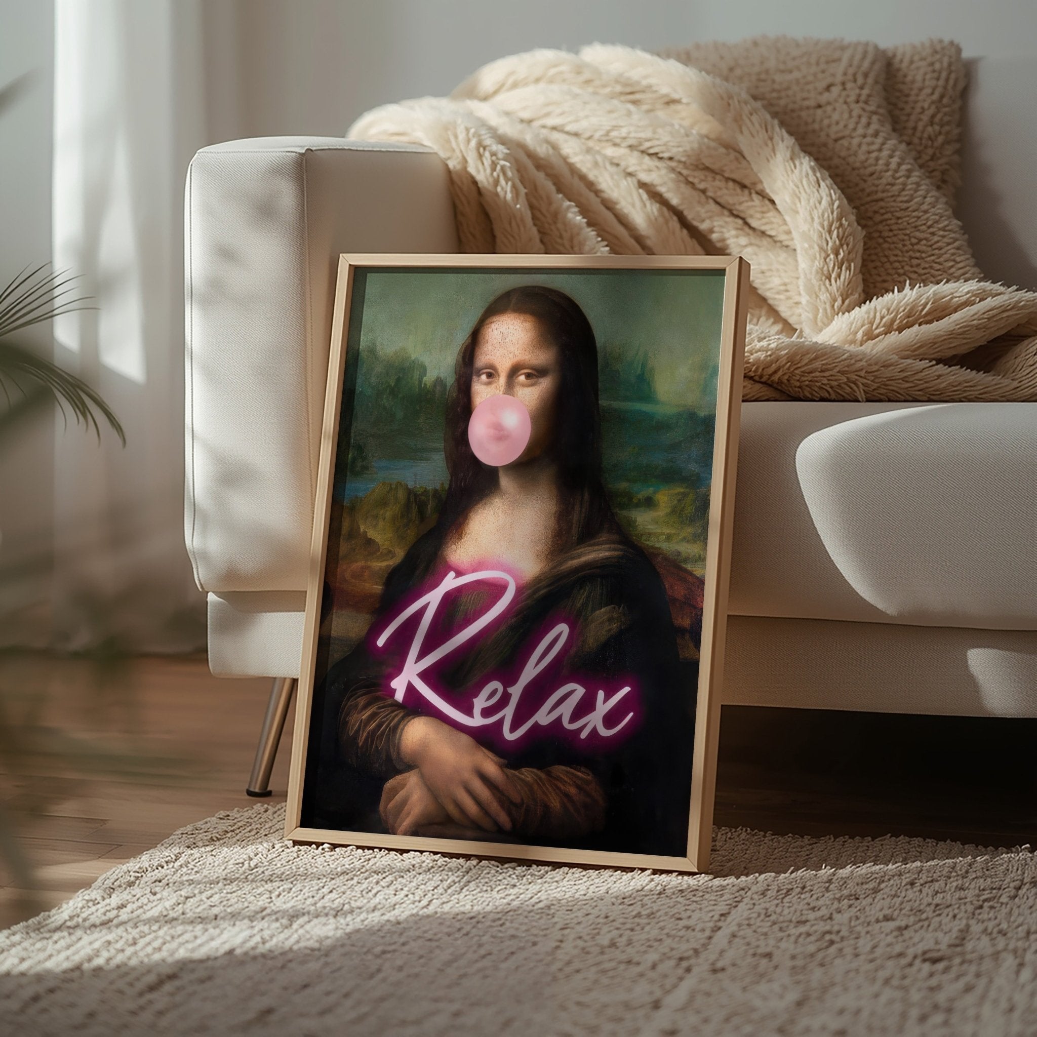 Mona Lisa | Relax Quirky Wall Art Print - Print