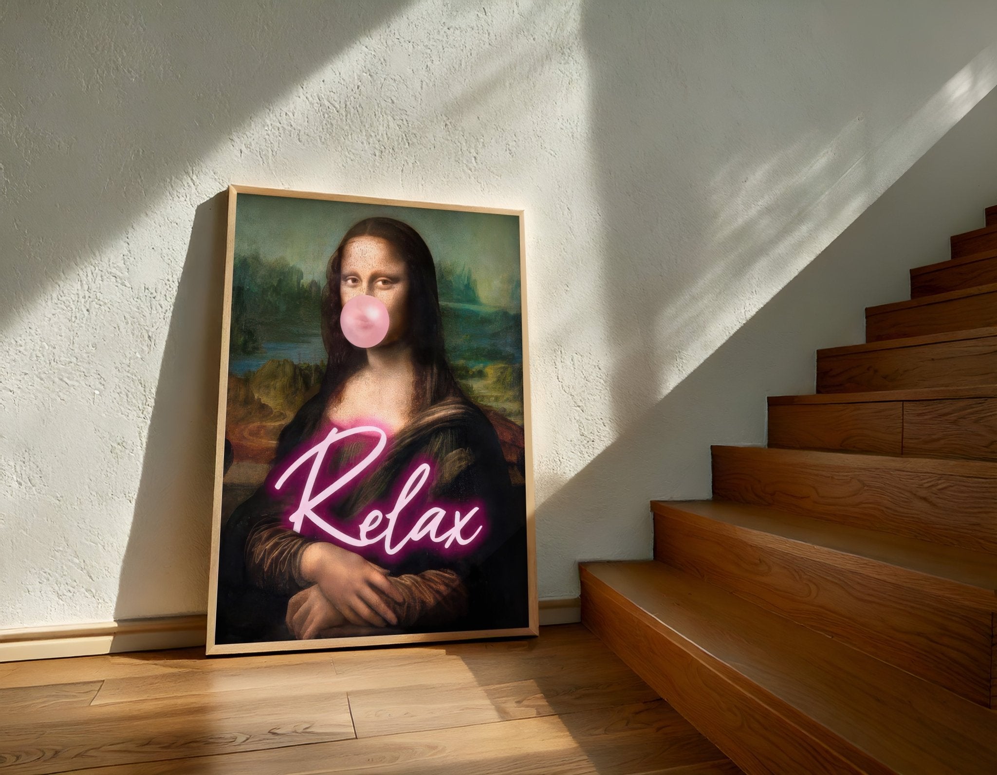 Mona Lisa | Relax Quirky Wall Art Print - Print