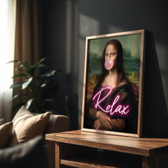 Mona Lisa | Relax Quirky Wall Art Print - Print