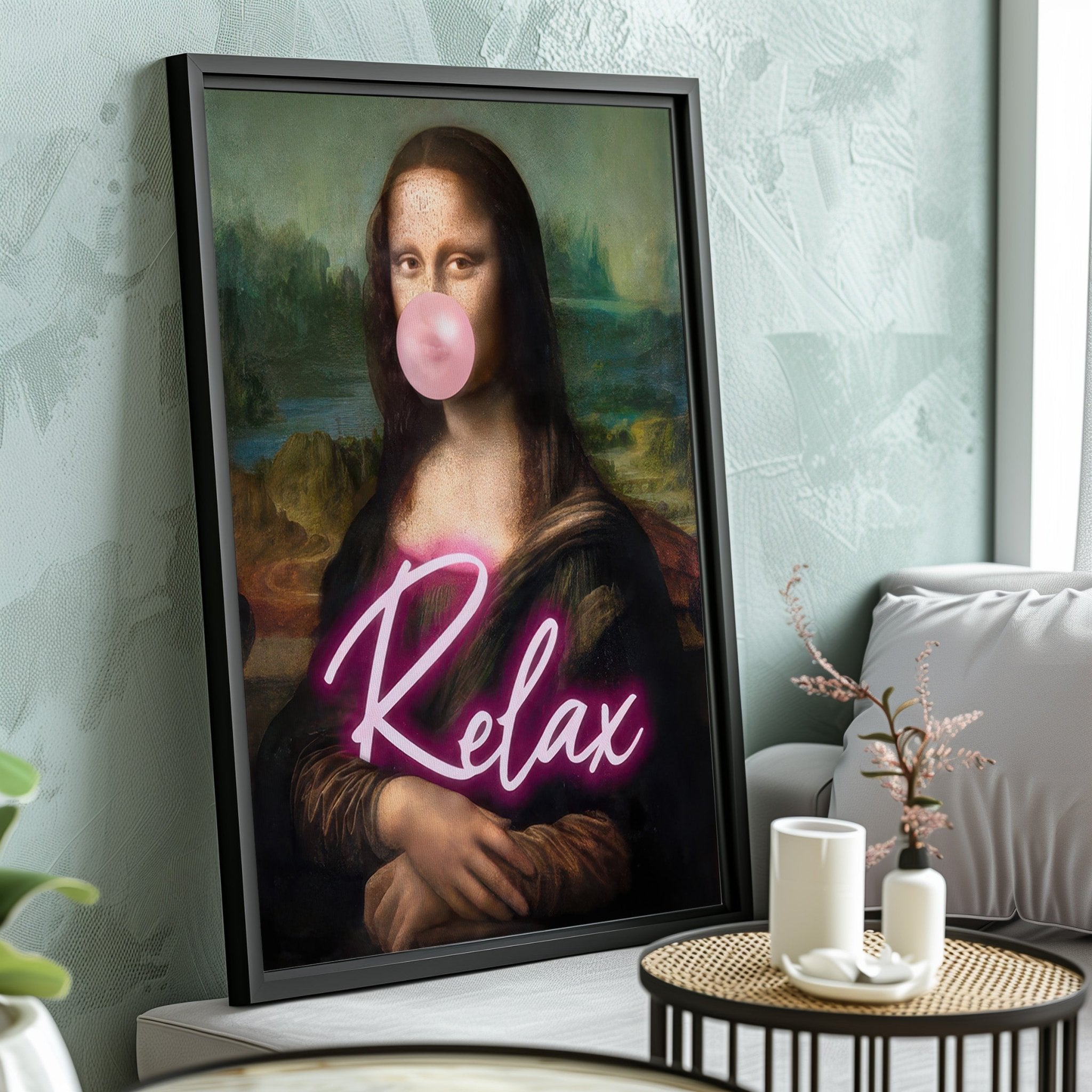 Mona Lisa | Relax Quirky Wall Art Print - Print