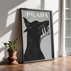 luxury-prada-fashion-dog-wall-art