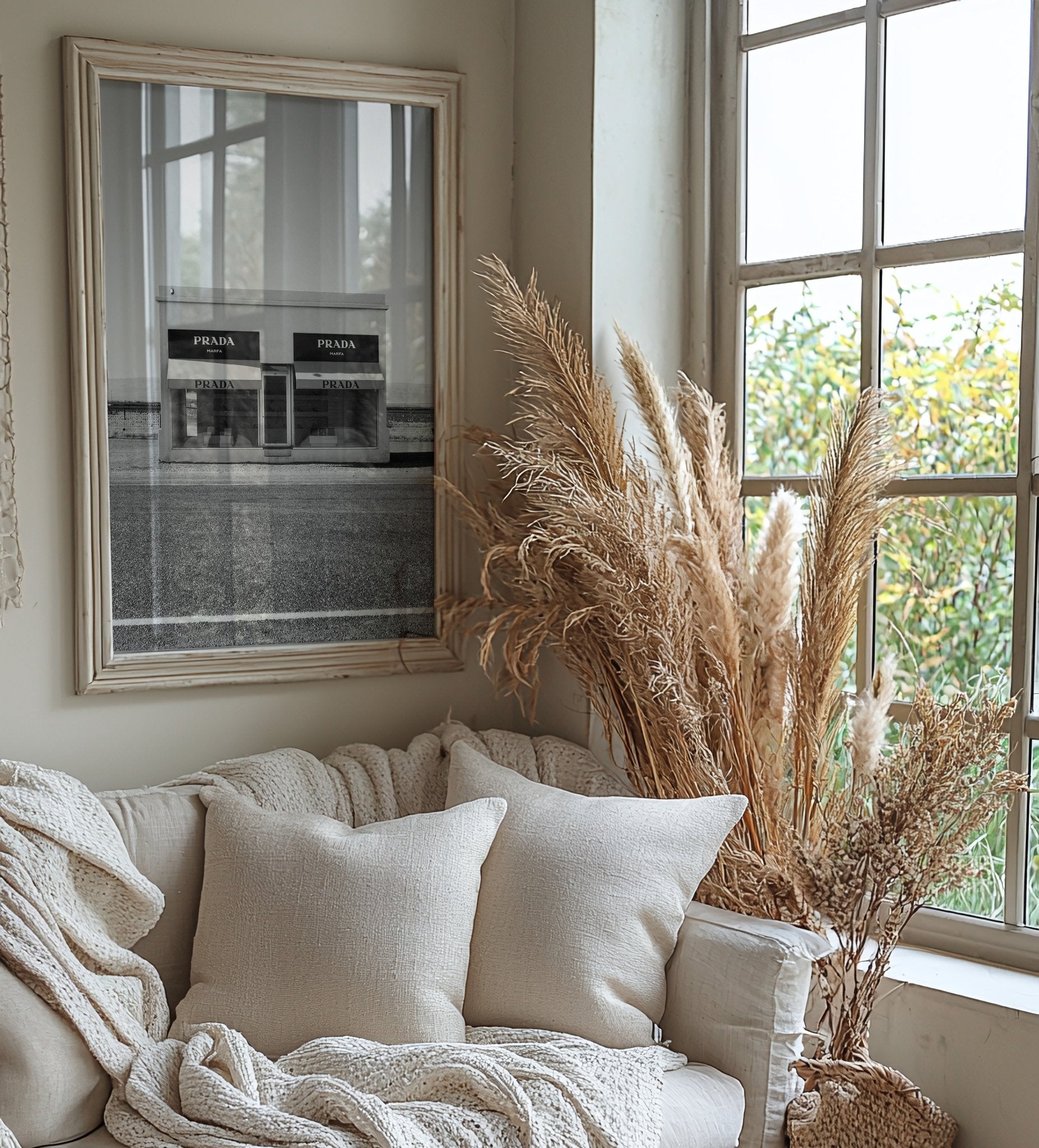 Prada Marfa Inspired Wall Art | Minimalist Urban Luxury Print - Print