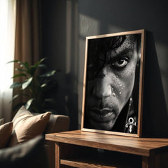 Prince Portrait Wall Art | Iconic Black & White Portrait Print