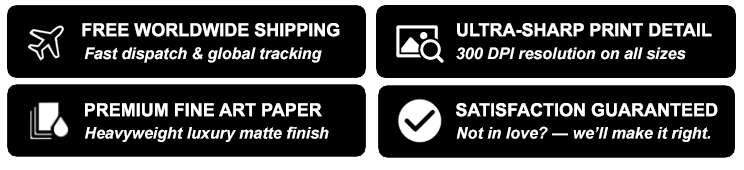 Belter Prints badges - free worldwide shipping, ultra-sharp print detail, premium fine art paper, satisfaction guaranteed