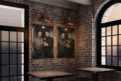 Putin & Kim Jong un Elon & Trump | Door Cam Satirical Wall Art 2-Print Bundle - BUNDLE