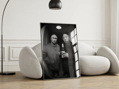 Putin & Kim Jong Un | Satire Doorbell Cam Wall Art Print - Print