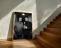 Putin & Kim Jong Un | Satire Doorbell Cam Wall Art Print - Print